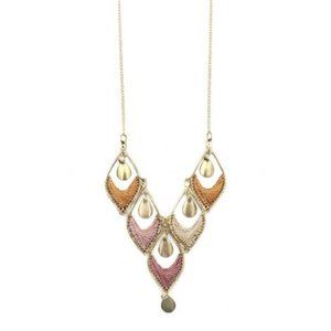 Contemporary Necklace - Multicolor V Shape